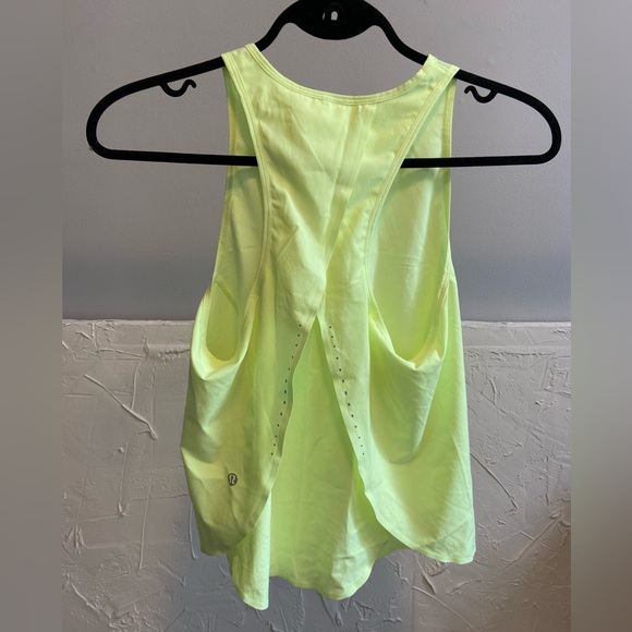 bright green/yellow Lululemon running tank - Picture 3 of 4